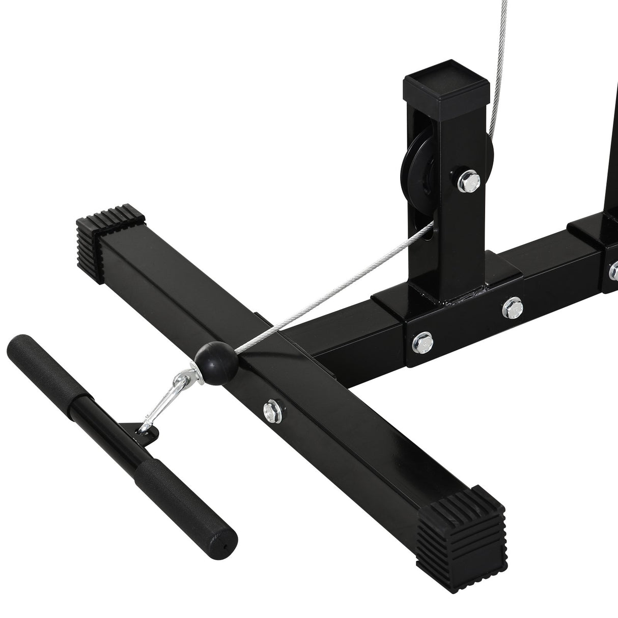 easycomfort easycomfort stazione fitness pull down per palestra in casa con panca e cavo regolabile in acciaio nero ean 8054144137537