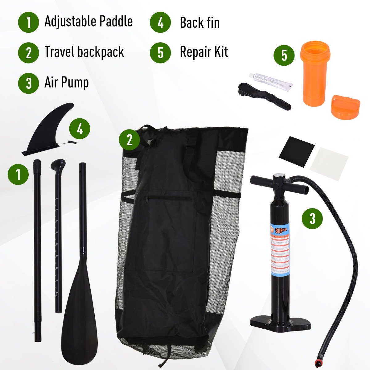 easycomfort easycomfort tavola gonfiabile sup stand up paddle con pagaia verde 302 x 76 x 15 cm ean 8055776915494