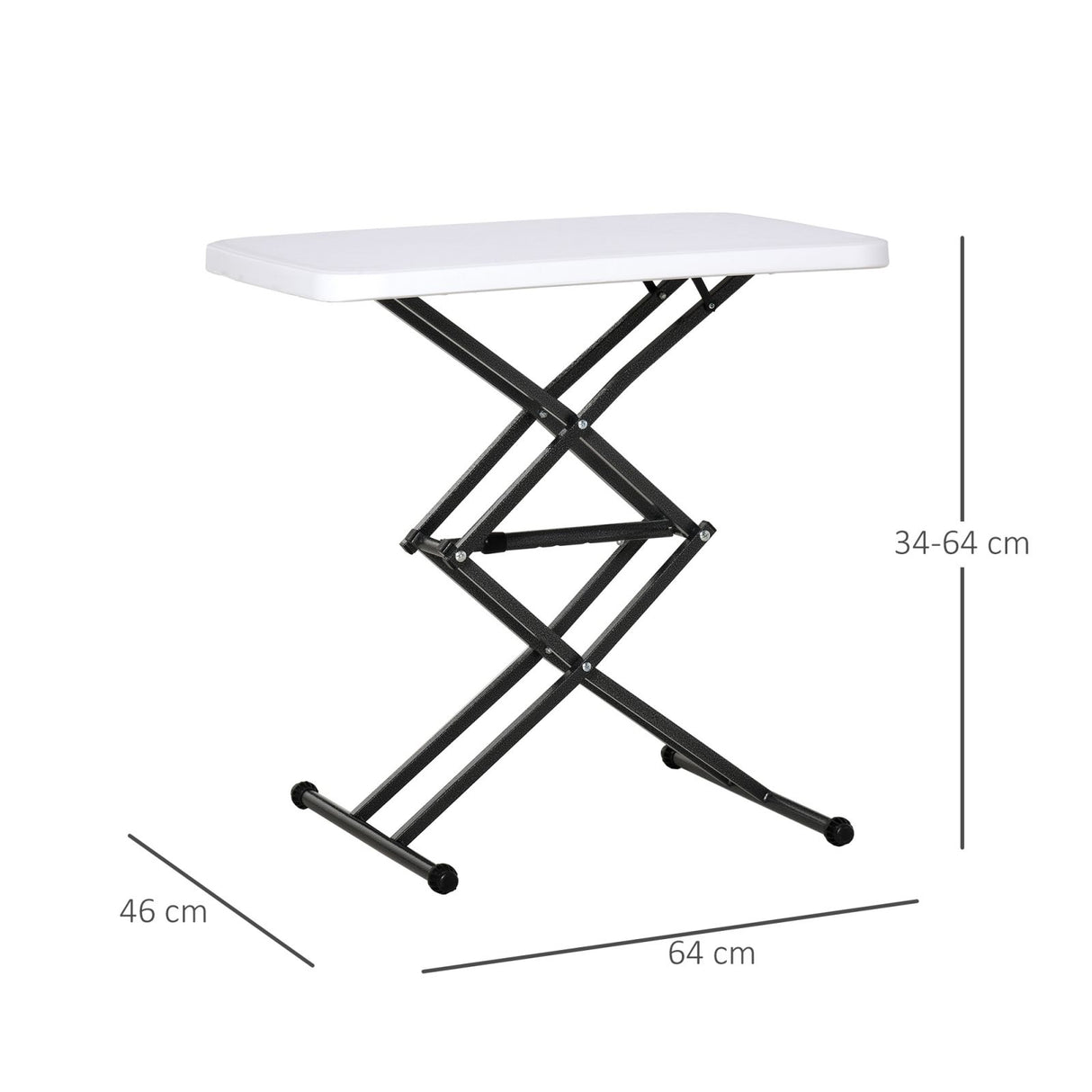 easycomfort easycomfort tavolino pieghevole da giardino con altezza regolabile su 4 livelli ean 8054111846455