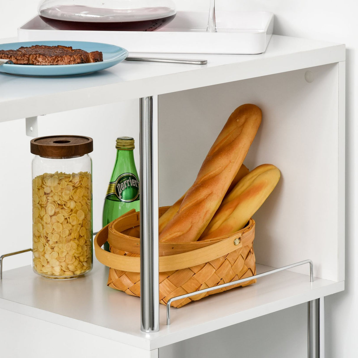 easycomfort easycomfort tavolo alto da bar e cucina 3 mensole e porta bottiglie stile moderno ean 8054144133027