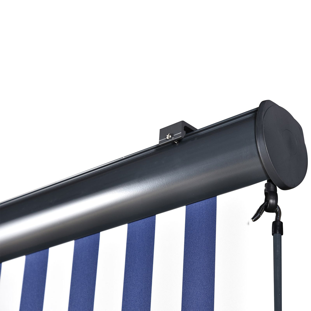 easycomfort easycomfort tenda avvolgibile a rullo impermeabile funzionamento manovella bianco e blu 140 x 200 cm ean 8054144137322