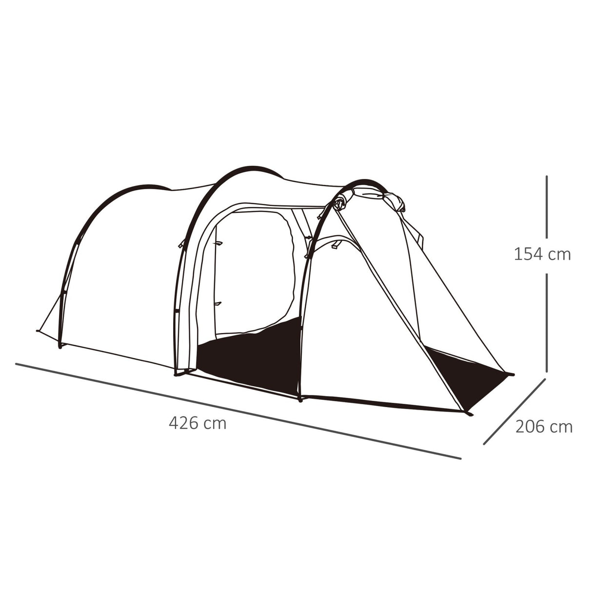 easycomfort easycomfort tenda da campeggio 4 posti ampio vestibolo impermeabile verde scuro ean 8055776911151