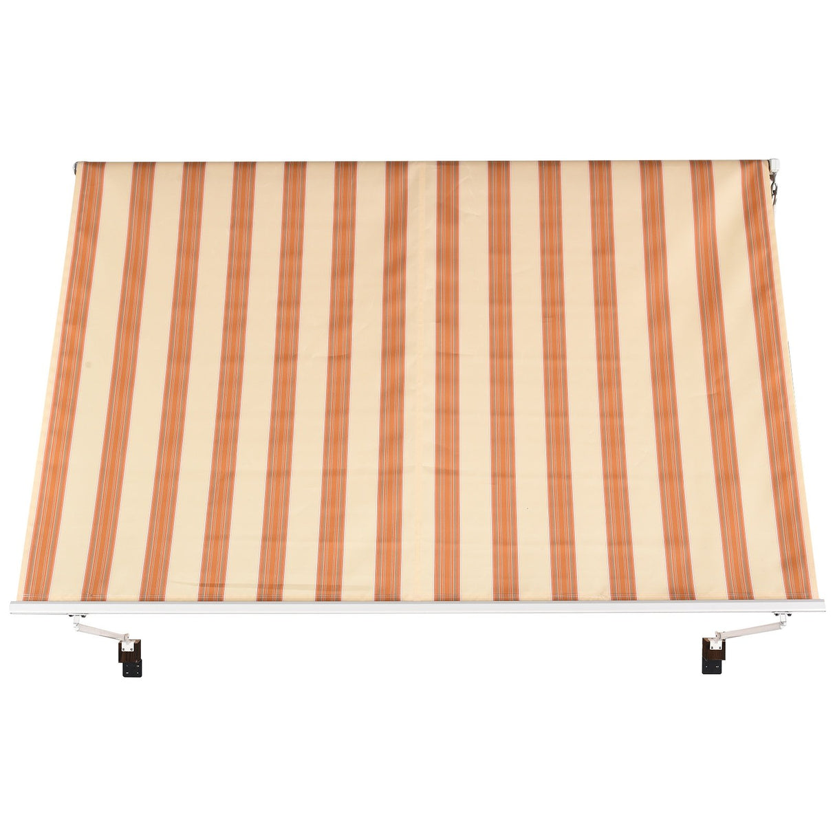 easycomfort easycomfort tenda da sole avvolgibile 2 braccia regolabili a righe bianca e arancione 300 x 245 cm ean 8054144136493