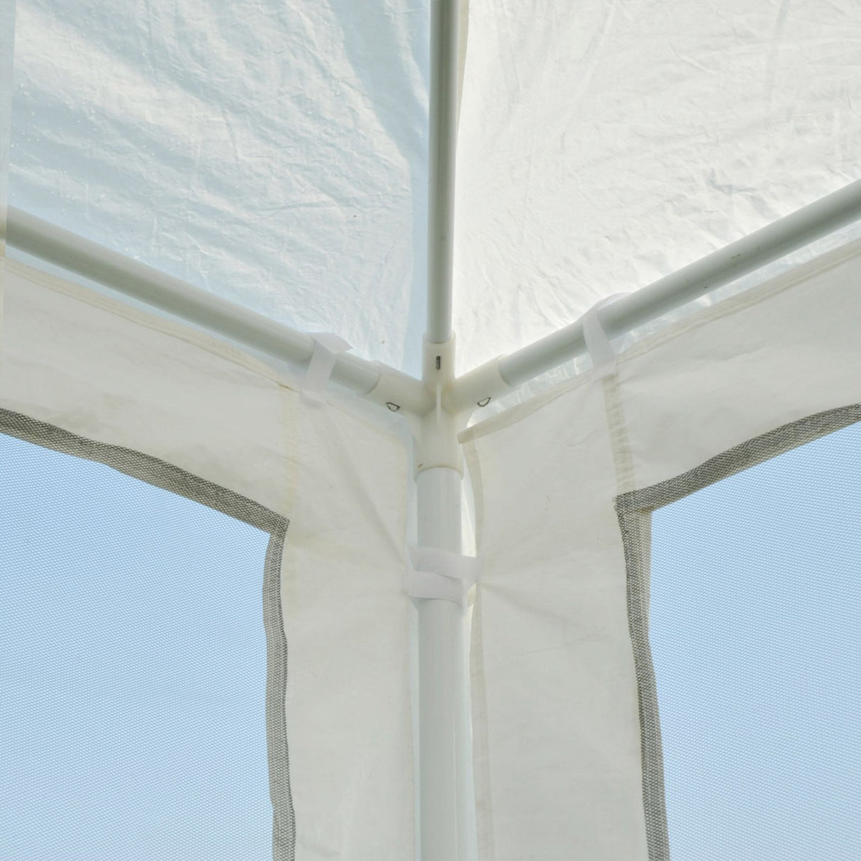 easycomfort easycomfort tenda gazebo da giardino pieghevole con zanzariera 595x295x255cm bianco ean 8055776912707