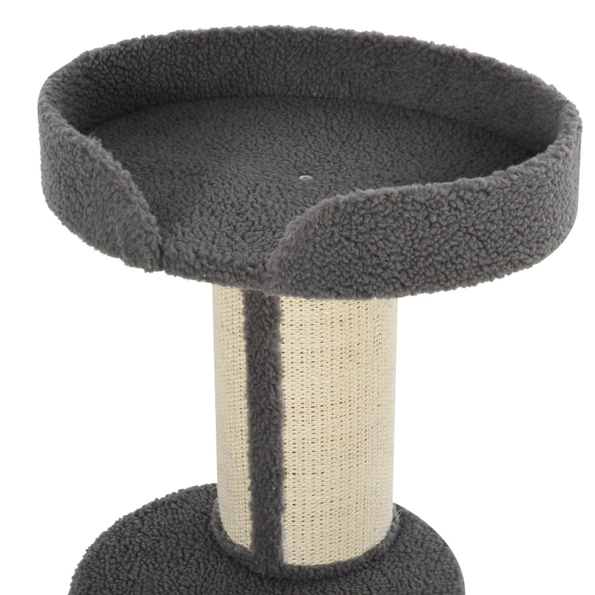 easycomfort easycomfort tiragraffi ad albero per gatti con cuccia cuscino rivestimento grigio e pali in corda sisal ean 8054111842853