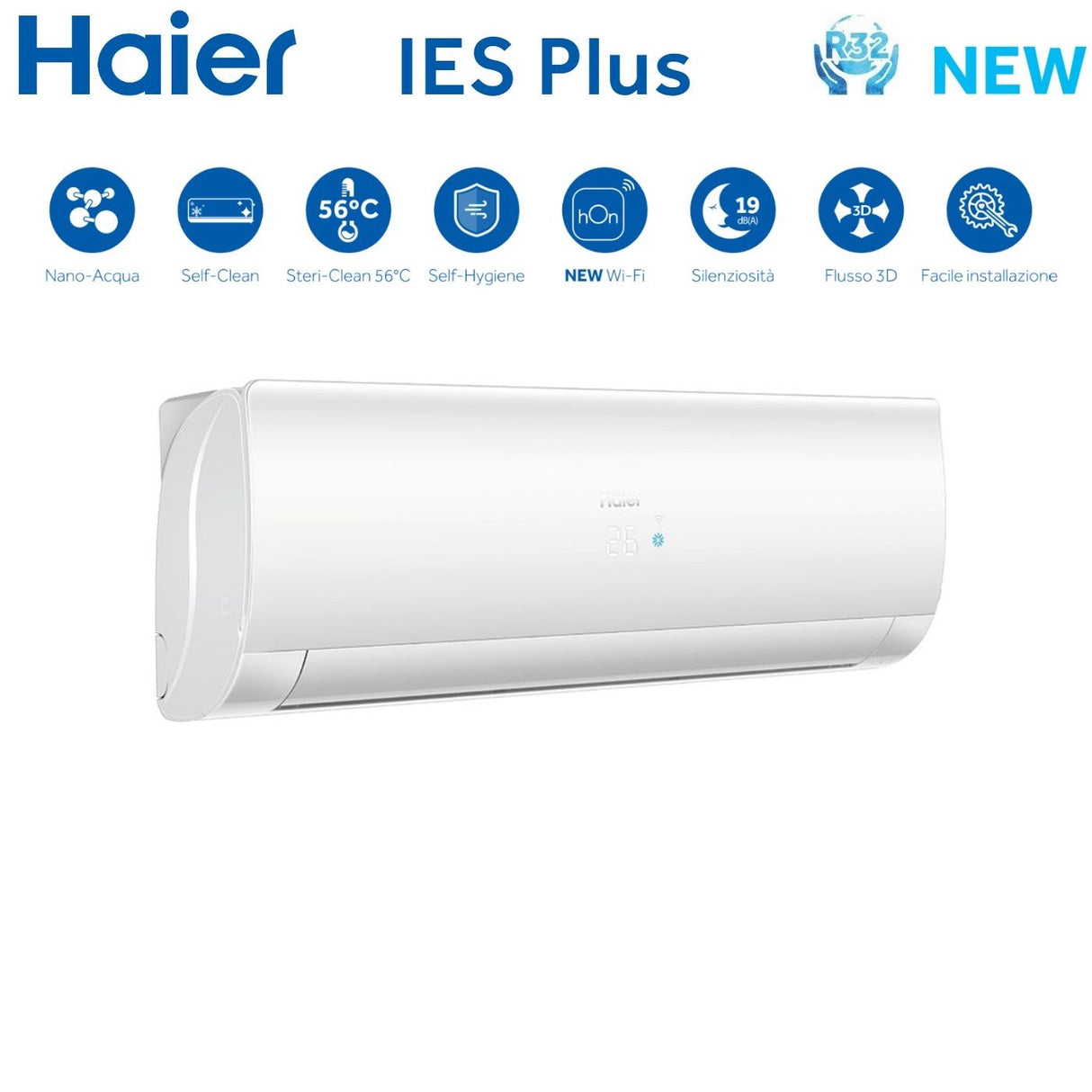 haier climatizzatore condizionatore haier quadri split inverter serie ies plus 79918 con 4u85s2sr3fa r 32 wi fi integrato 70009000900018000 novita