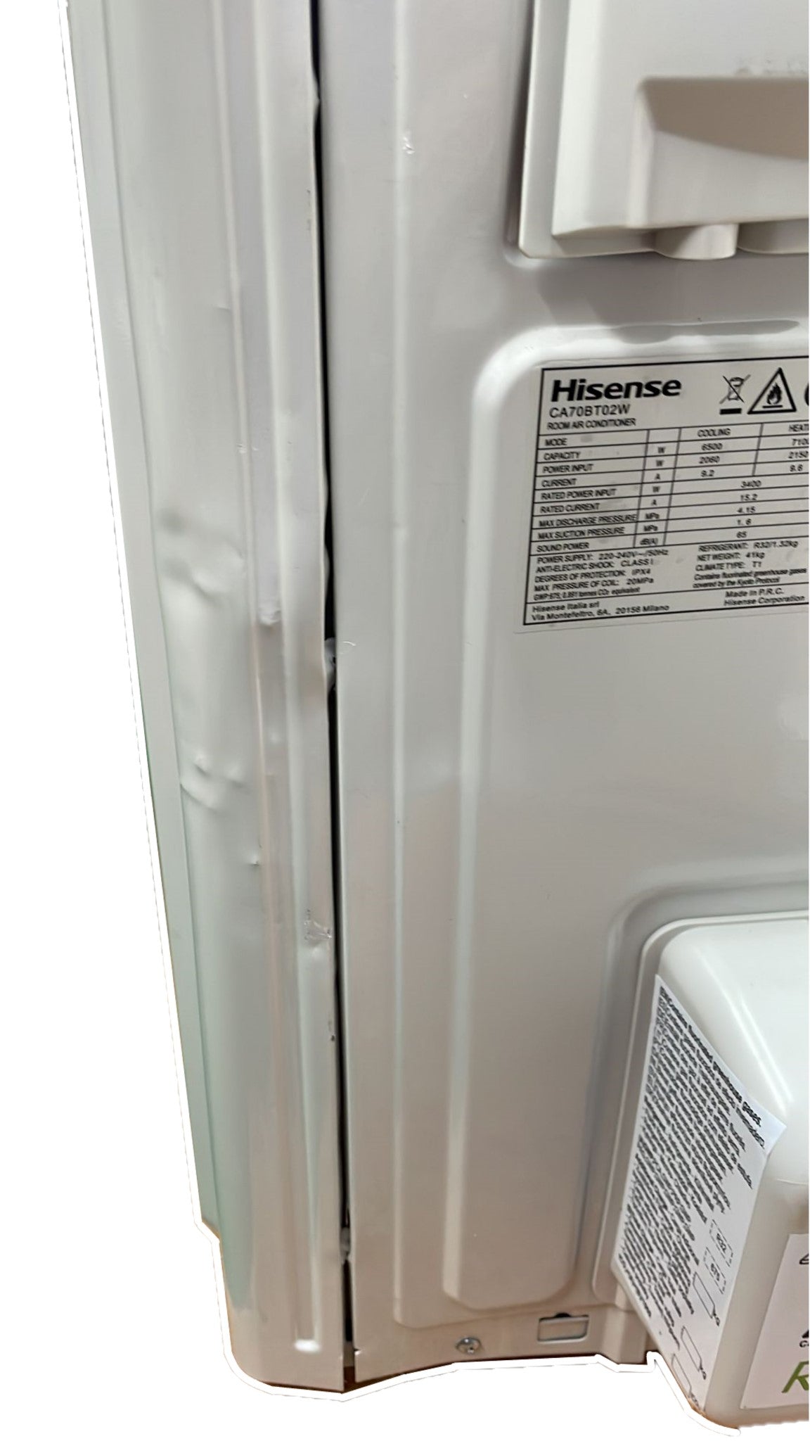 hisense area occasioni climatizzatore condizionatore hisense inverter serie easy smart 24000 btu ca70bt02g ca70bt02w r 32 wi fi optional classe aa