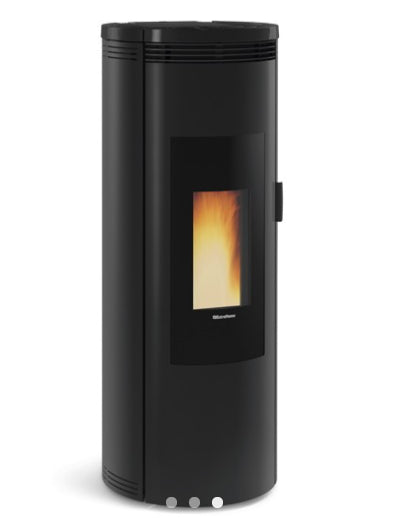 la nordica stufa a pellet la nordica extraflame ermetica rotonda modello amika 25 80 kw vari colori disponibili