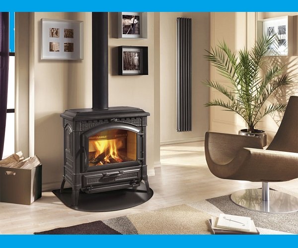 la nordica termostufa a legna la nordica extraflame mod termoisotta con sistema d s a 15 kw nero antracite
