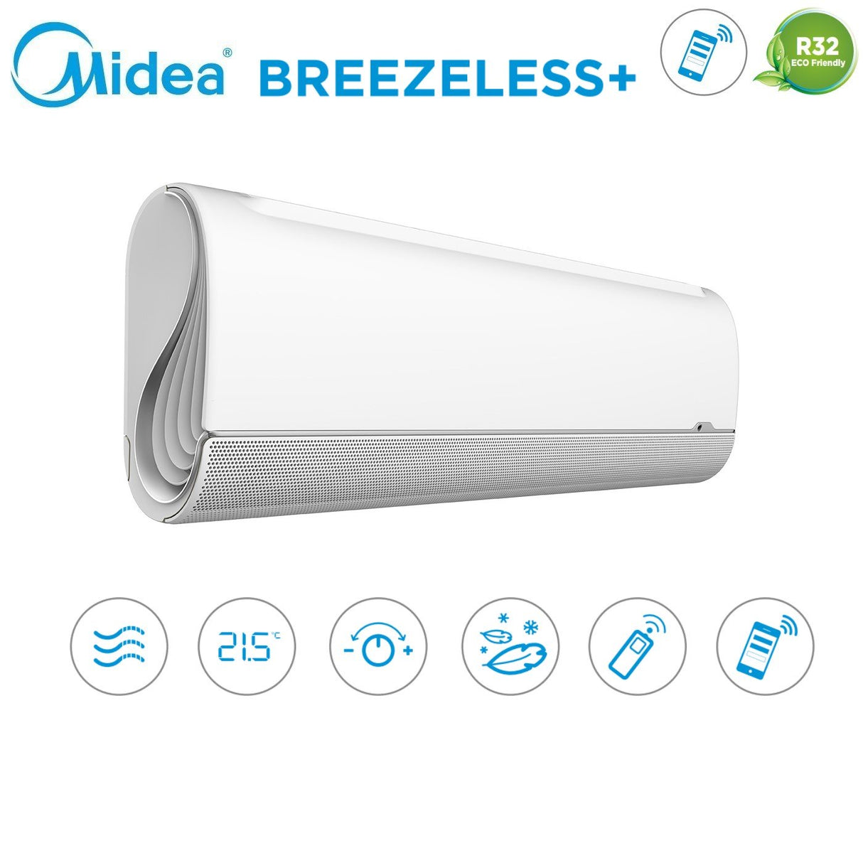midea climatizzatore condizionatore midea penta split inverter serie breezeless 9991212 con m5o 42fn8 q r 32 wi fi integrato 9000900090001200012000 novita