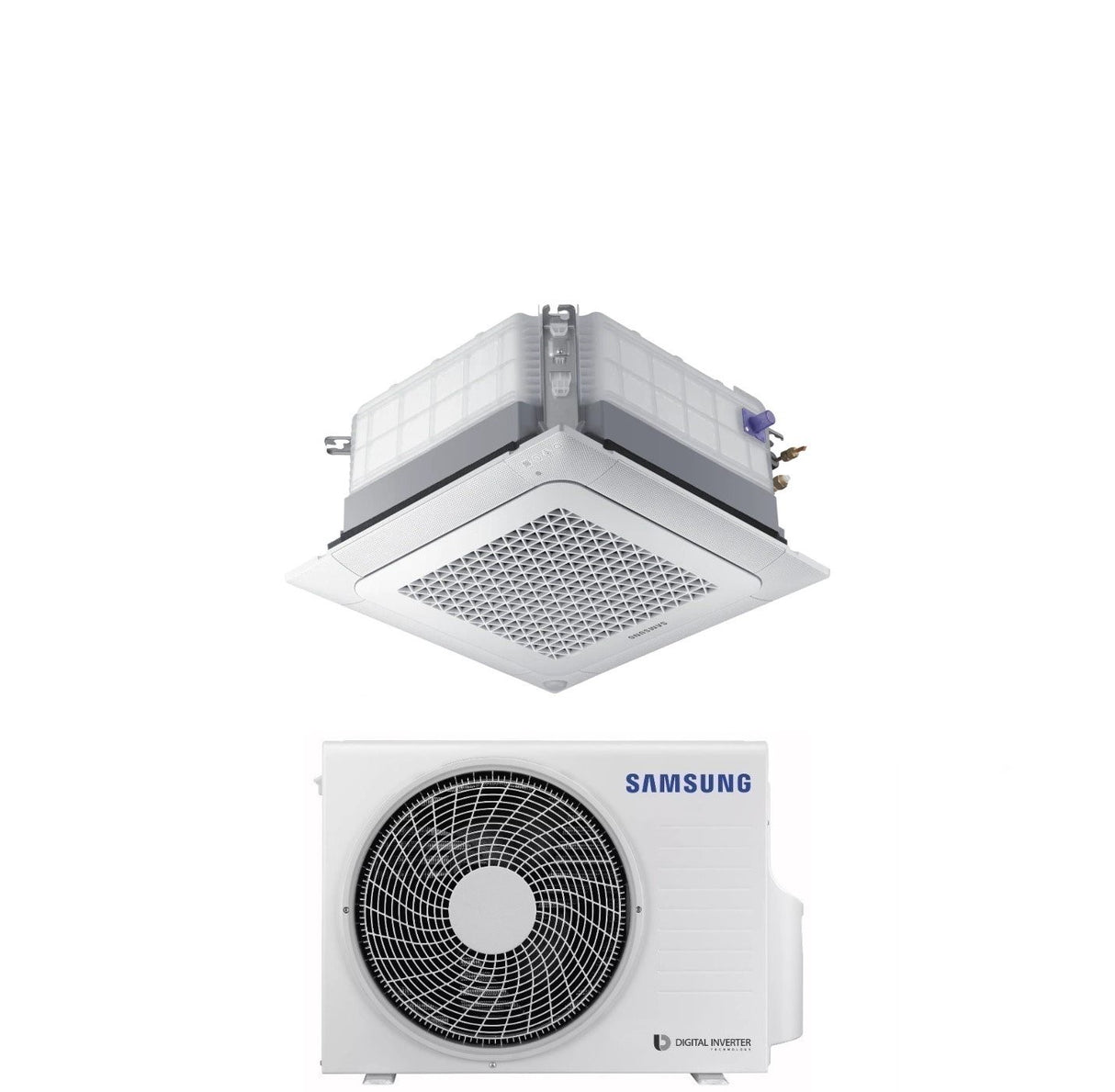 samsung climatizzatore condizionatore samsung inverter cassetta 4 vie mini windfree 18000 btu ac052rnndkg r 32 wi fi optional con pannello incluso