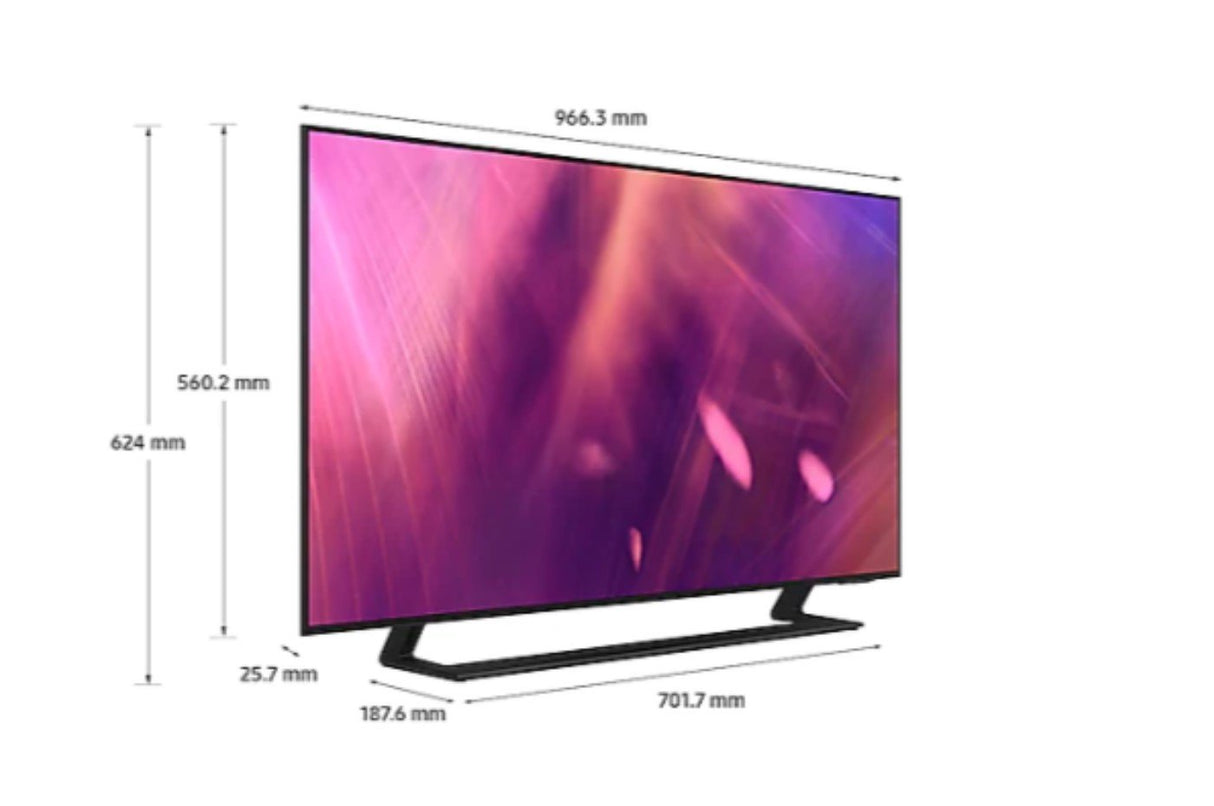 samsung pronta consegna samsung smart tv 43 led processore crystal 4k ultra hd uhd hdr 10 bluetooth wifi 3 hdmi 2 usb nero ue43au9002 serie au9002 2021