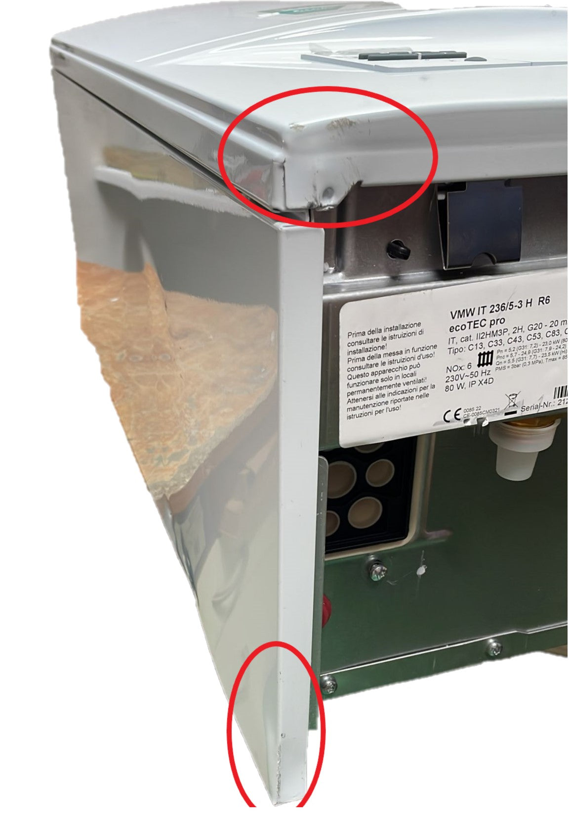 vaillant area occasioni caldaia a condensazione vaillant ecotec pro vmw 2365 3 metano low nox completa di kit scarico fumi