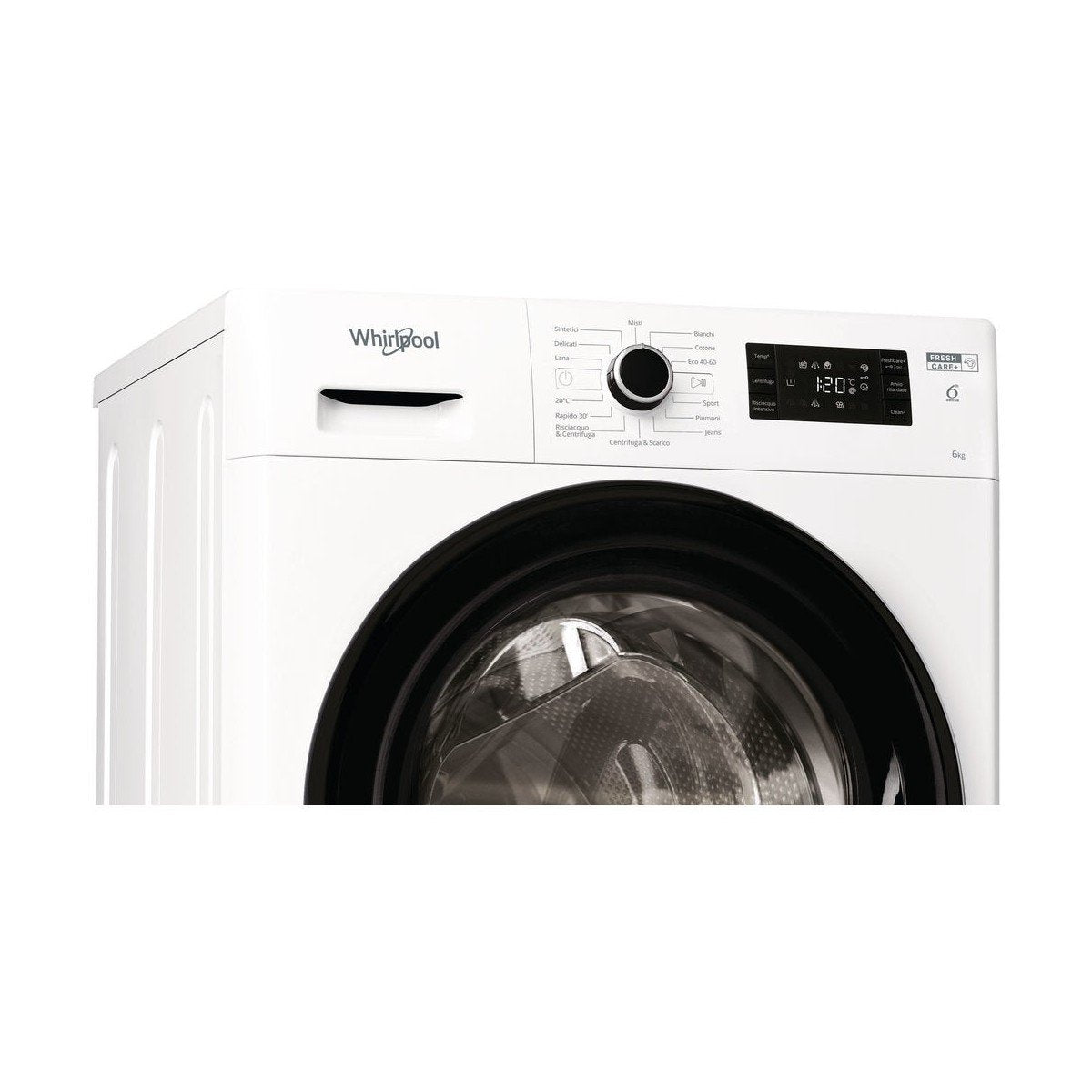 whirlpool lavatrice a carica frontale whirlpool 6 kg fwsg 61251 b it n freshcare 1200 giri classe f ean 8003437617034