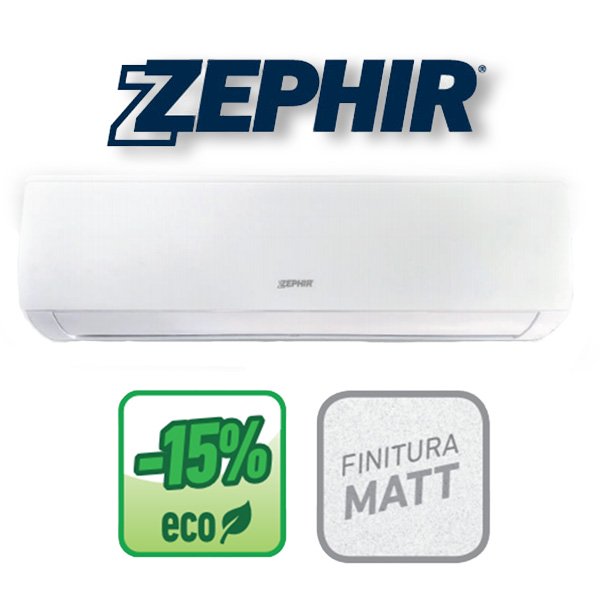 zephir climatizzatore condizionatore zephir inverter serie matt 24000 btu zem24000 r 32 classe aa