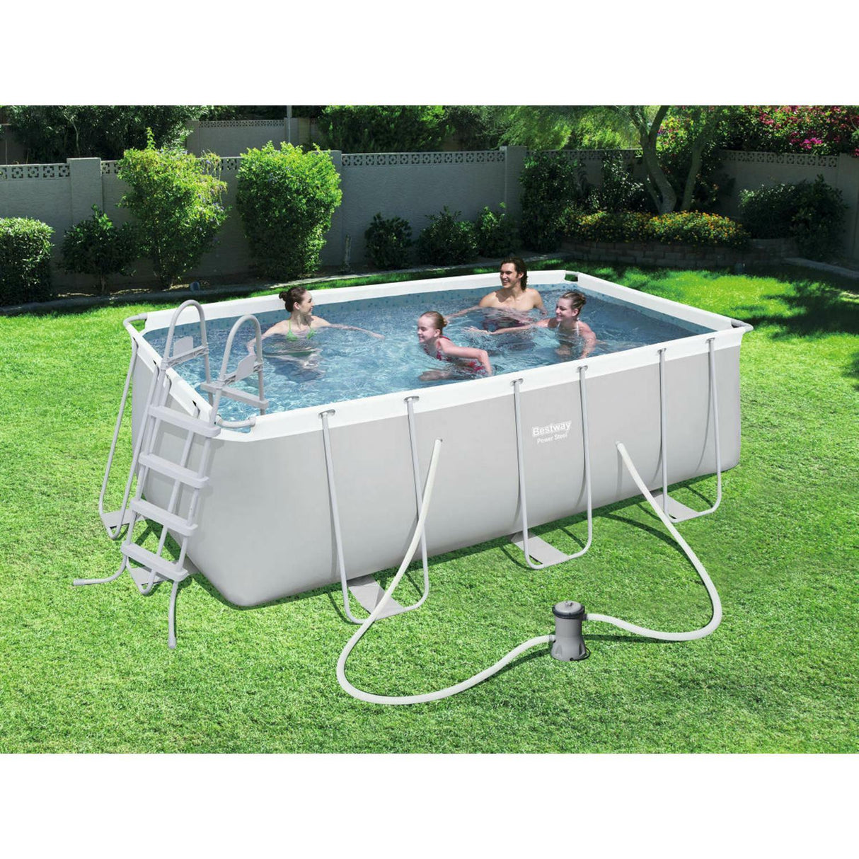 bestway piscina bestway fuori terra da giardino con pompa scala 412x201x122h power steel frame 56456
