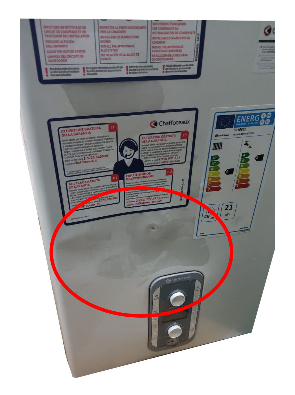 chaffoteaux area occasioni caldaia a gas chaffoteaux a condensazione pigma advance 25 kw eu metano completa di kit scarico fumi 1