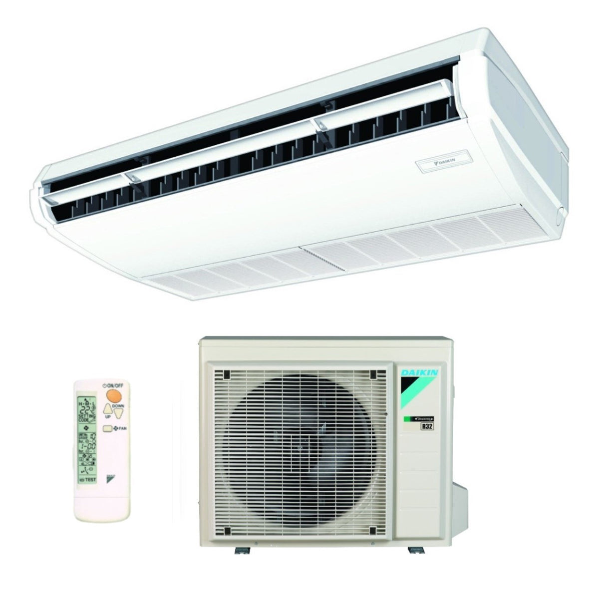 daikin climatizzatore condizionatore daikin pensile a soffitto dc inverter 21000 btu fha60a r 32 wi fi optional con comando a filo garanzia italiana