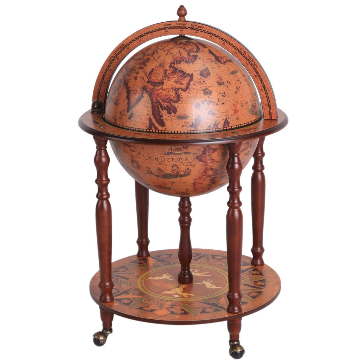 easycomfort easycomfort bar mappamondo portabottiglie e porta liquori minibar da casa in legno con ruote