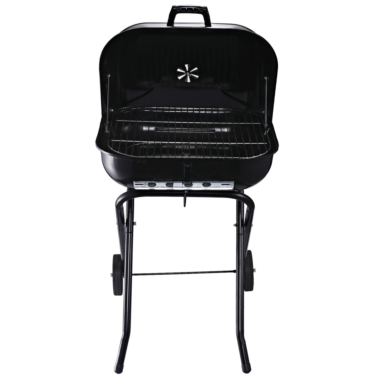 easycomfort easycomfort barbecue in acciaio con coperchio e ruote nero 57x70x86cm ean 8054144133089