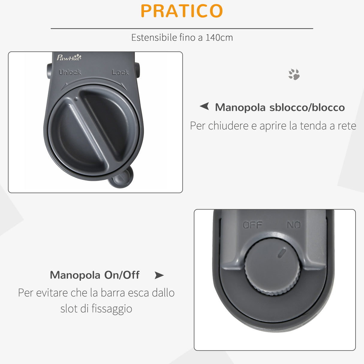 easycomfort easycomfort barriera di sicurezza per cani estensibile fino 140cm per porte e scale