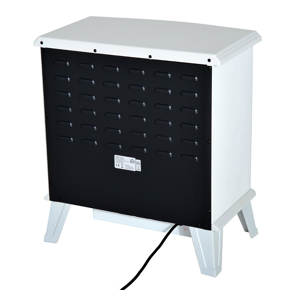 easycomfort easycomfort camino elettrico da terra con effetto fiamma regolabile 1800w bianco 51x31x56cm ean 8054144138107