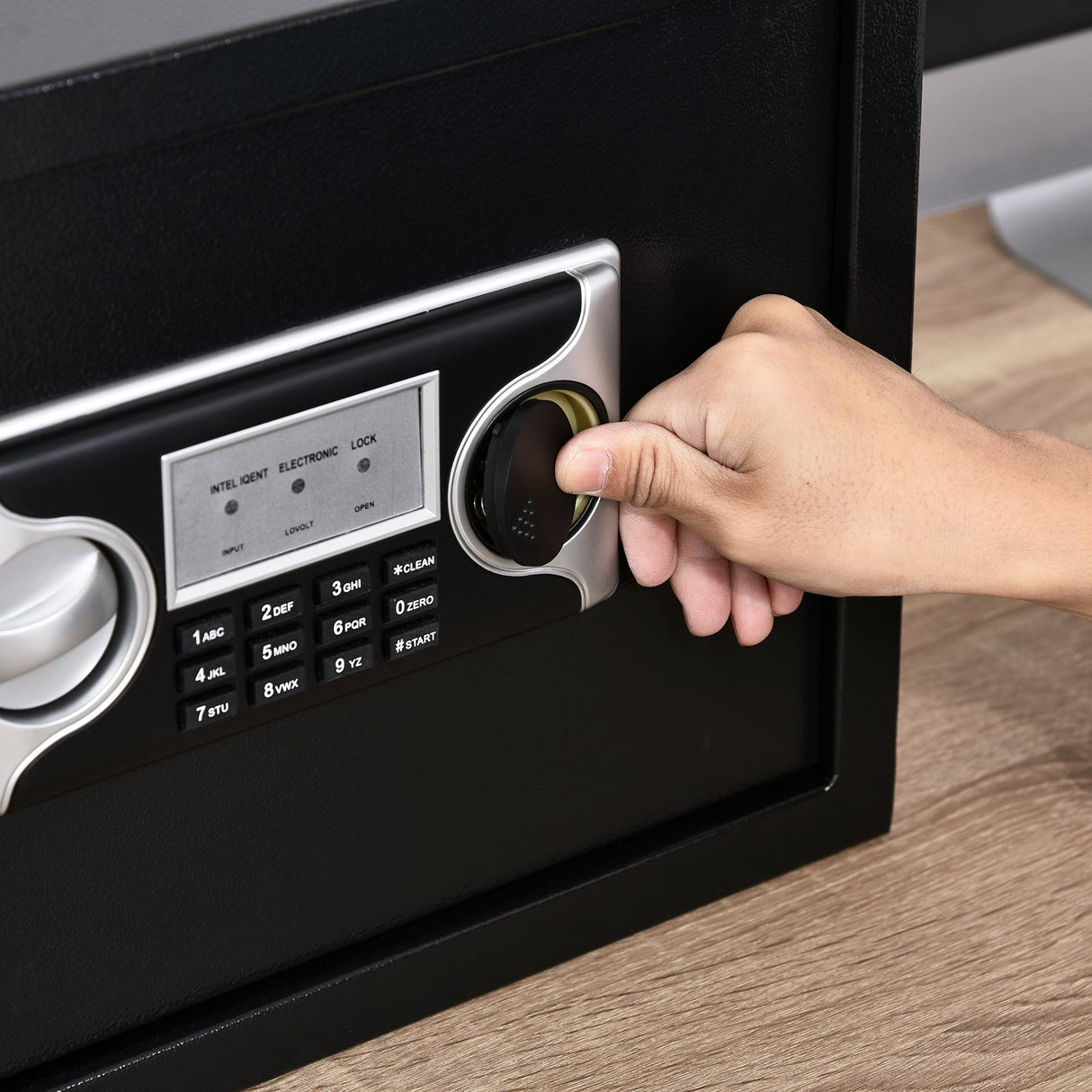 easycomfort easycomfort cassaforte elettronica in acciaio con doppio codice chiave di sicurezza e allarme 35x30x39 3cm