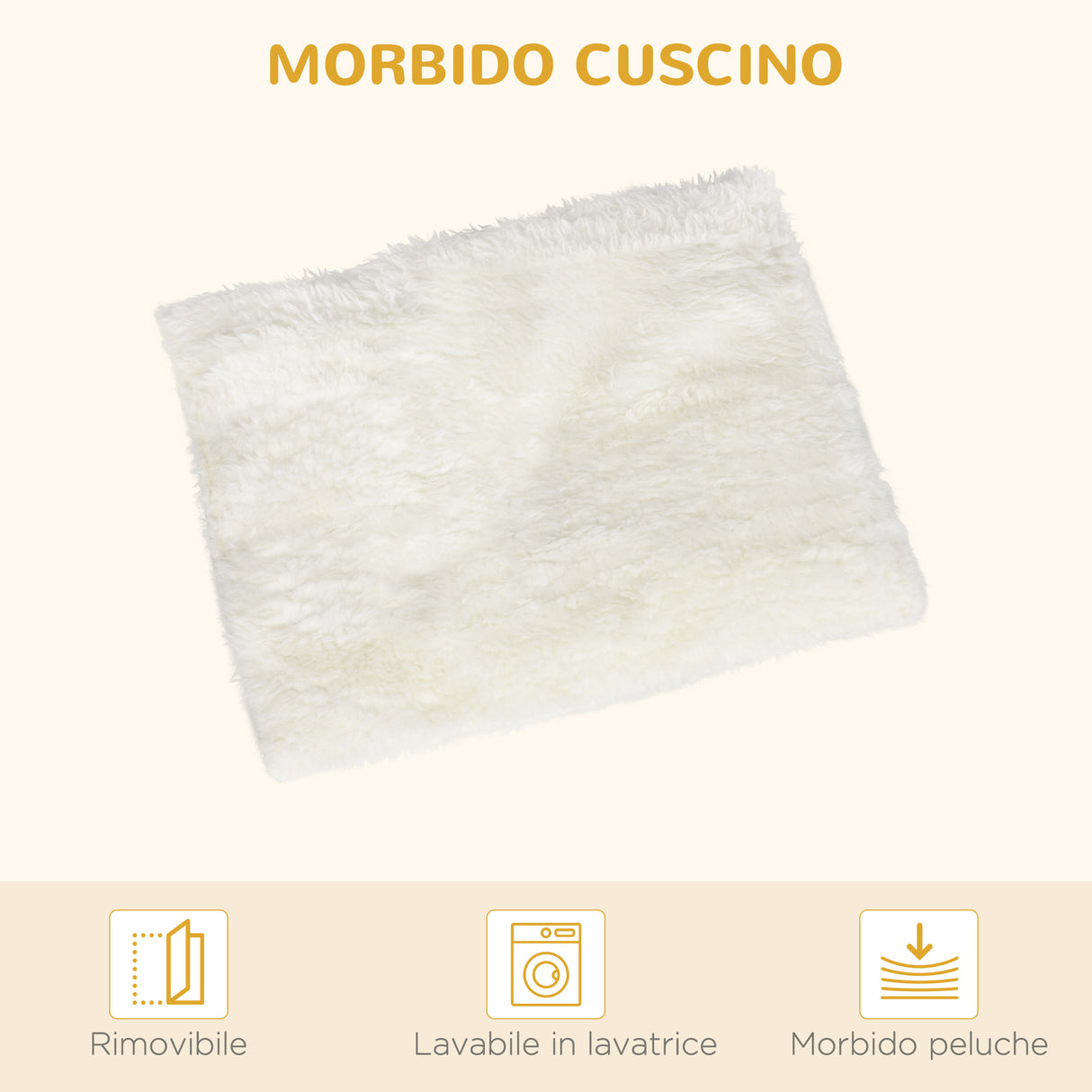easycomfort easycomfort cuccia per gatti in legno e tessuto con cuscino in peluche lavabile 49 5x38 5x43 5cm