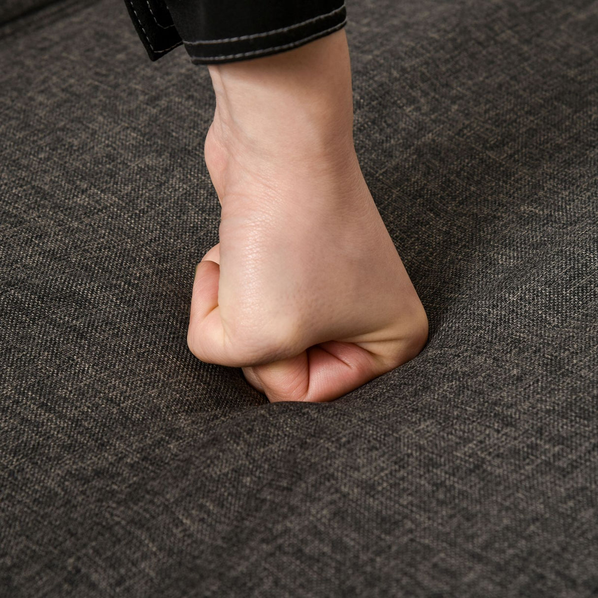 easycomfort easycomfort divano letto angolare con penisola struttura in legno e in tessuto grigio ean 8055776915913