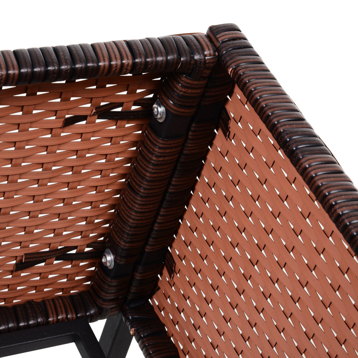 easycomfort easycomfort fioriera effetto vimini con ripiano marrone 70cm x 30cm x 72cm ean 8054144132297