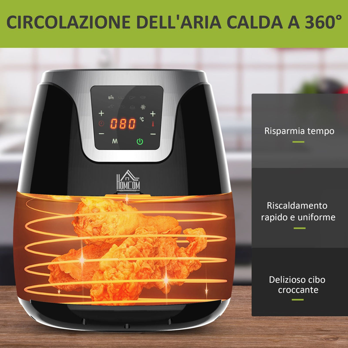 easycomfort easycomfort friggitrice ad aria calda 3 5l 7 programmi temperatura regolabile 80 200c 1500w friggitrice senza olio con timer 60 minuti touchscreen