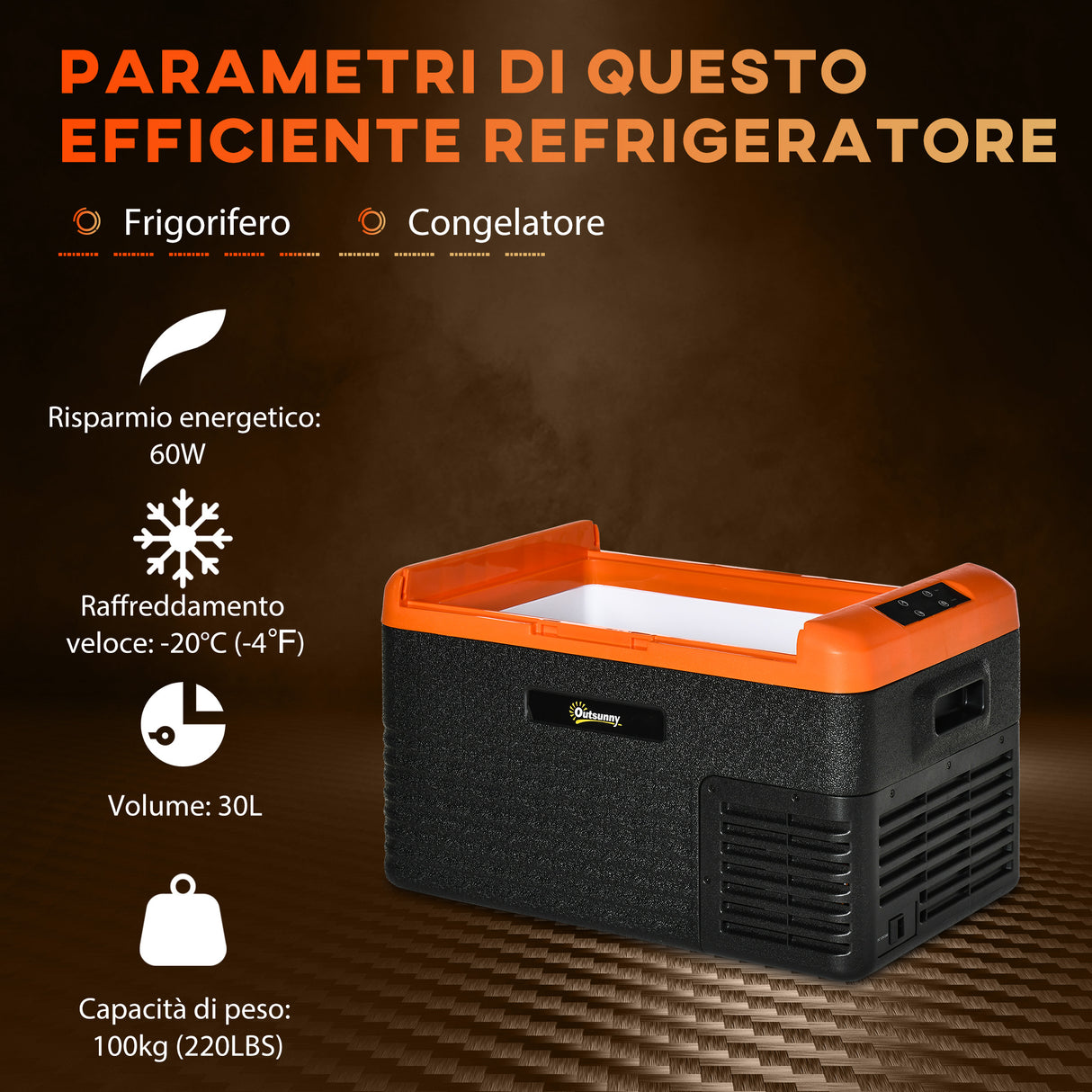 easycomfort easycomfort frigo portatile da 30l con display compressore e maniglie 58 7x36 5x36 8cm