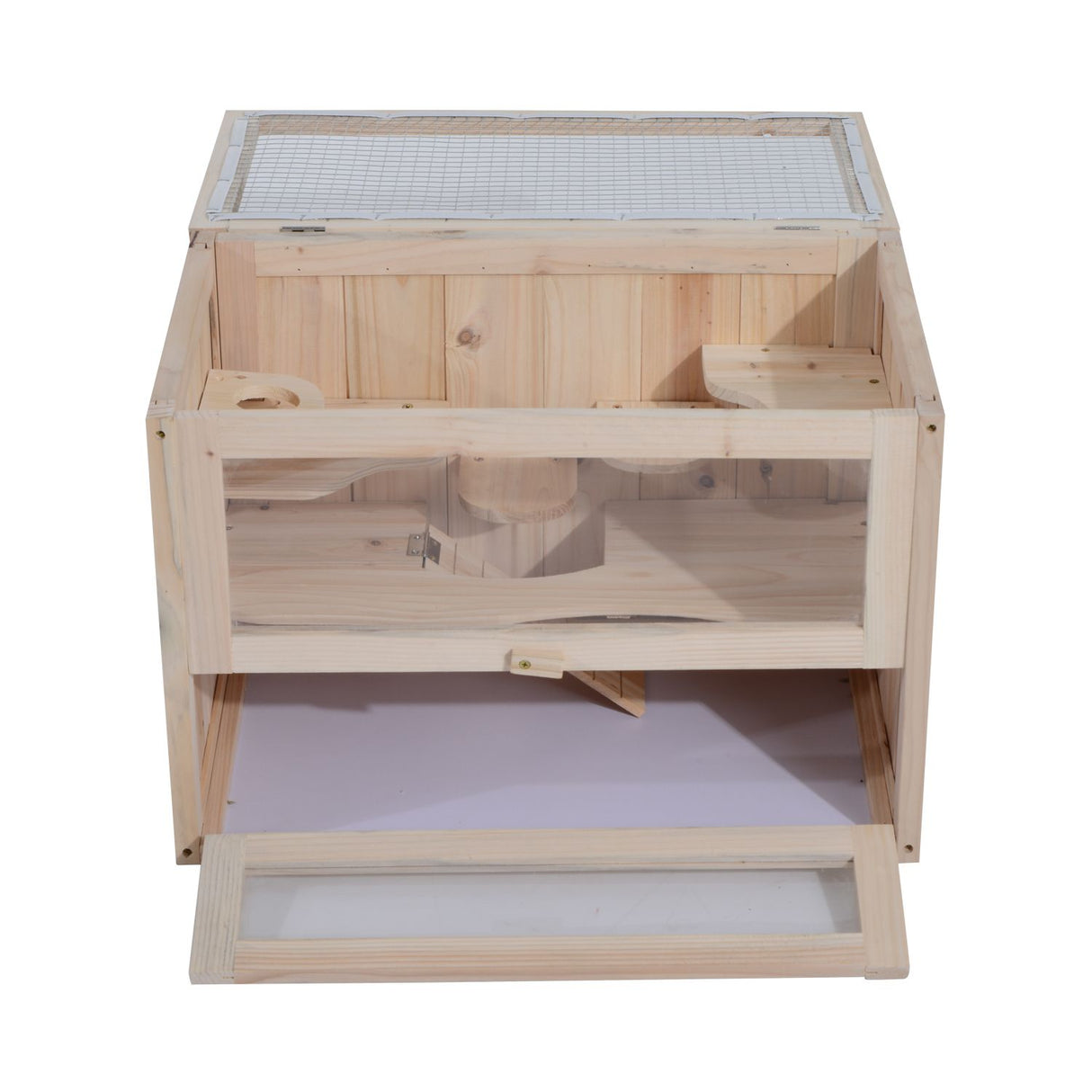 easycomfort easycomfort gabbia per criceti e piccoli roditori in legno di abete 60x35x42cm ean 8054111844581