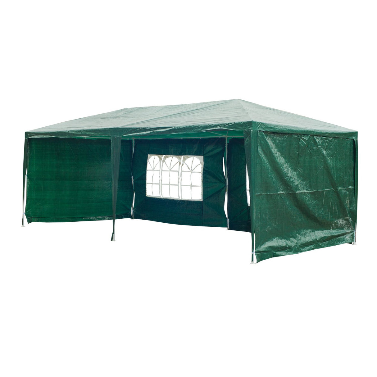 easycomfort easycomfort gazebo da esterno impermeabile in acciaio e pe con pannelli rimovibili verde 3x6m ean 8055776912882