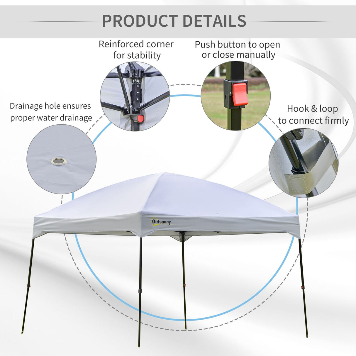 easycomfort easycomfort gazebo pieghevole 3x3m da giardino per eventi o matrimoni ean 8055776913810