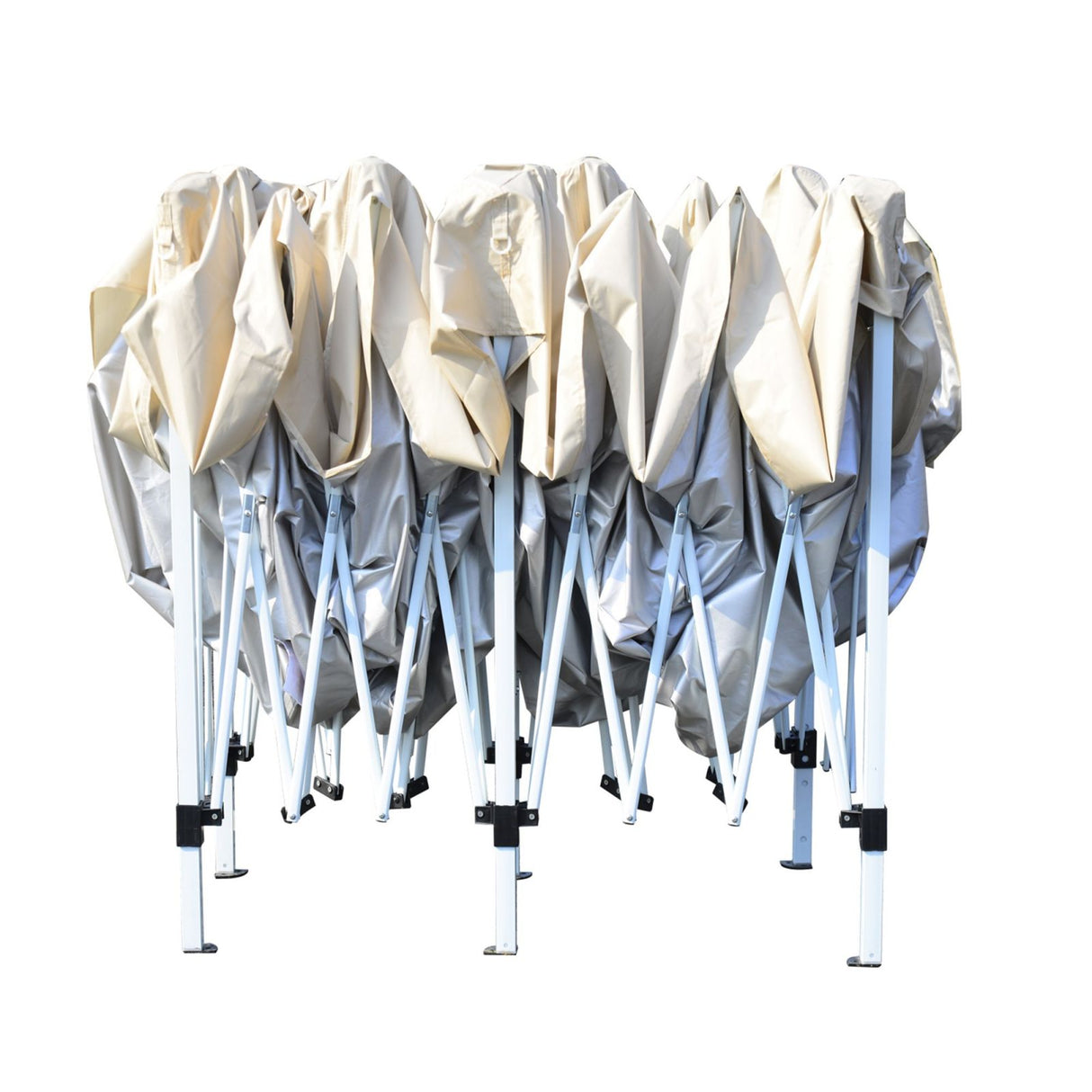 easycomfort easycomfort gazebo pieghevole in acciaio con zanzariere in polietilene beige 3x6m ean 8055776914619