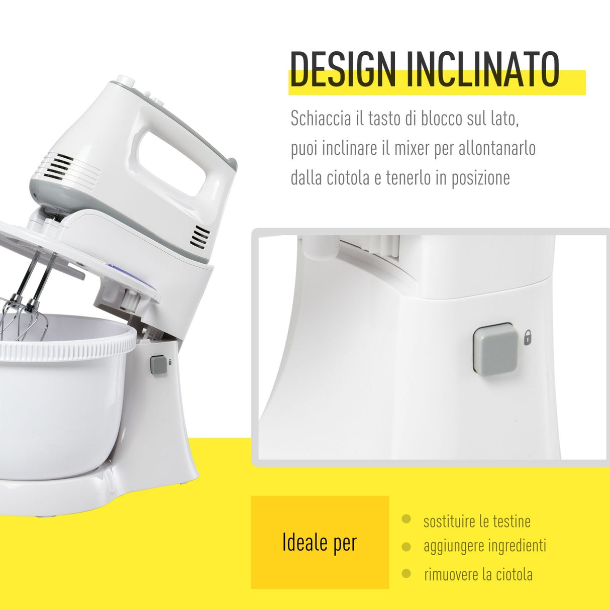 easycomfort easycomfort impastatrice planetaria mixer elettrico a mano 6 velocita ciotola 3 4l ean 8054111842990