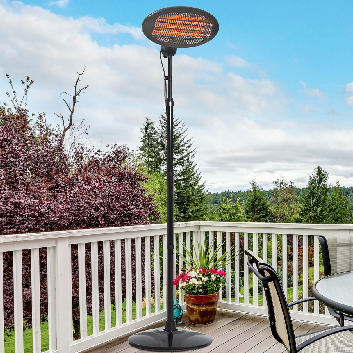 easycomfort easycomfort lampada riscaldante per esterni 2000w nero 180 210cm ean 8054144130279