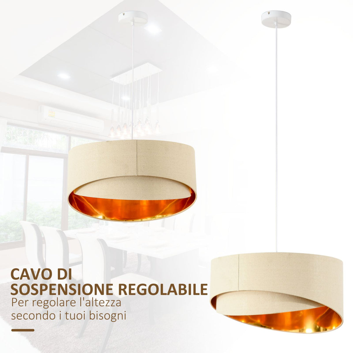 easycomfort easycomfort lampadario a sospensione altezza regolabile illuminazione casa e ufficio ean 8054144131191