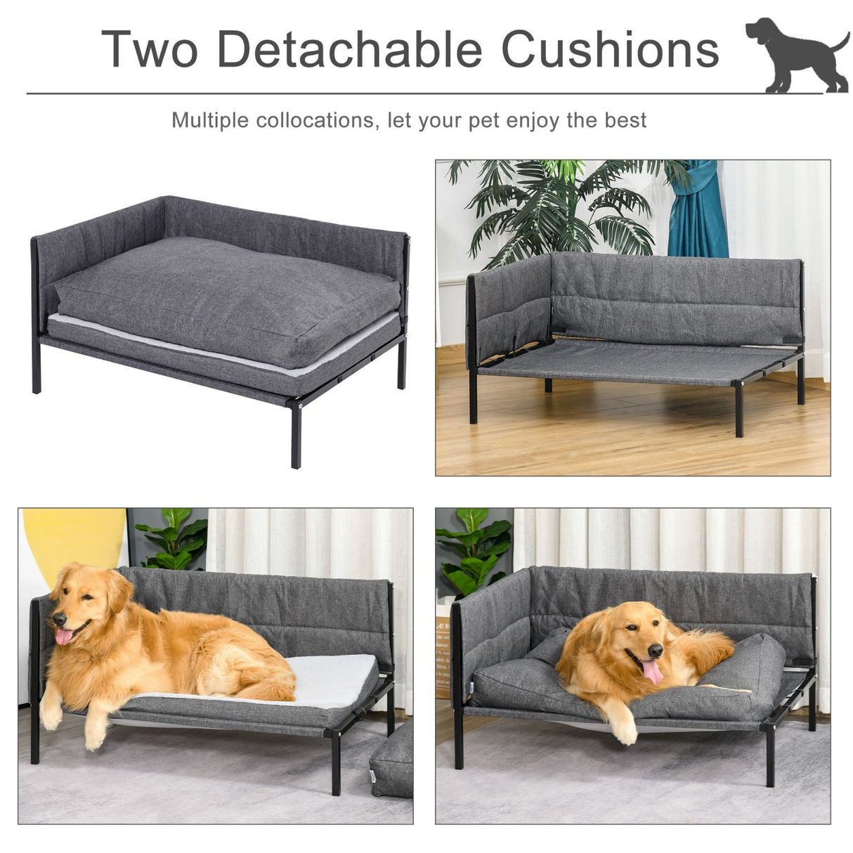 easycomfort easycomfort lettino morbido cuccia per cani grandi grigio 93 5x69x48 5cm