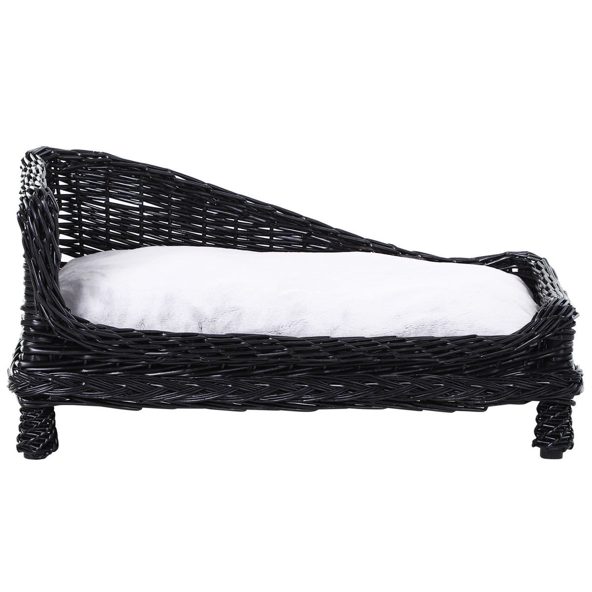 easycomfort easycomfort lettino per cani animali domestici chaise longue in vimini con cuscino nero ean 8054111845595
