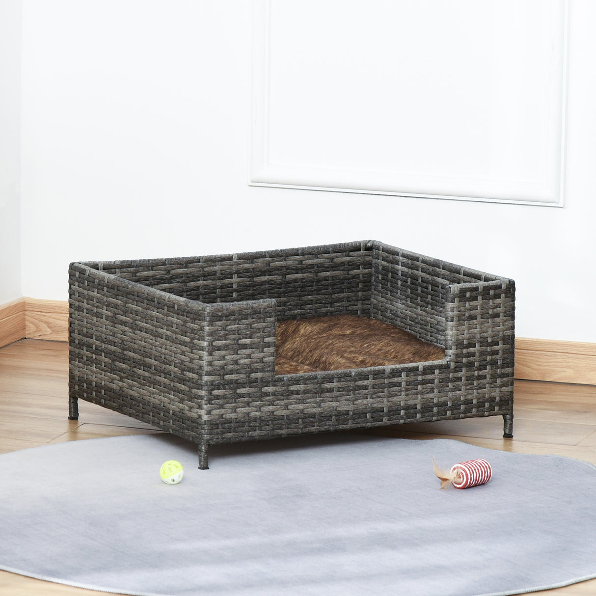 easycomfort easycomfort lettino per cani e gatti con cuscino lavabile grigio