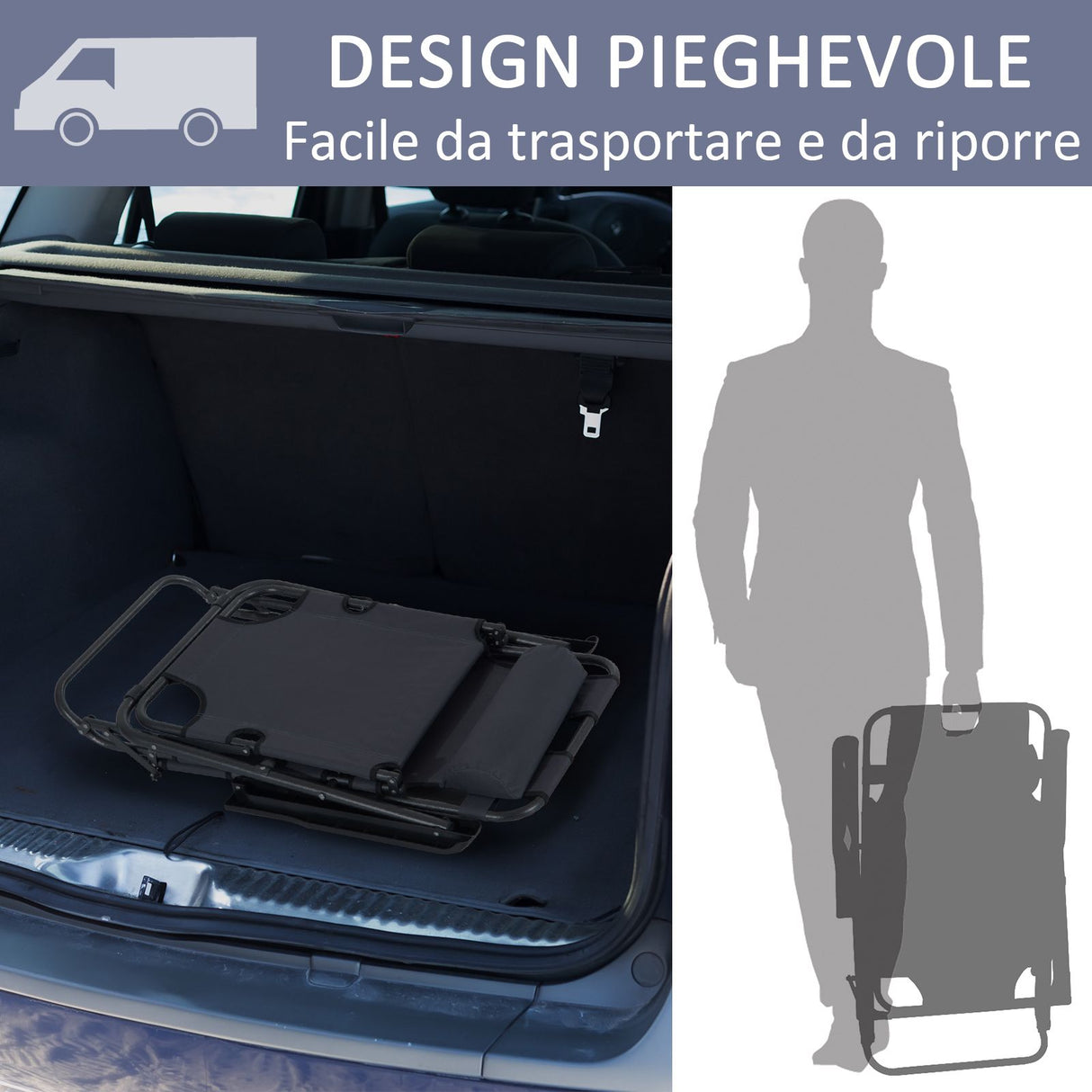 easycomfort easycomfort lettino sdraio pieghevole da giardino piscina con braccioli grigio ean 8054111847148