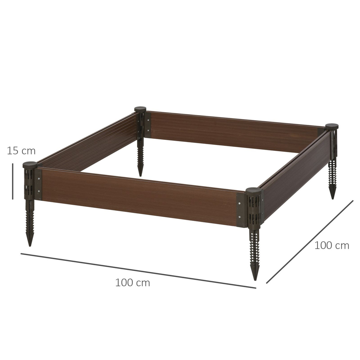 easycomfort easycomfort letto per orto in hdpe fioriera da esterno per piante e verdure marrone ean 8054144138183