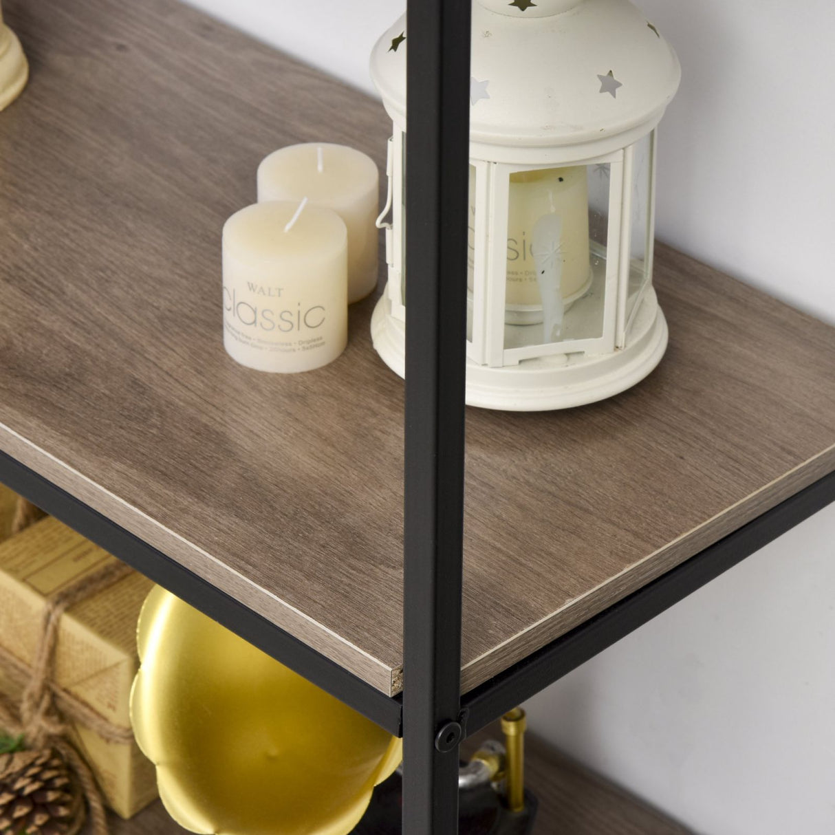 easycomfort easycomfort libreria scaffale stile industriale 7 mensole arredamento ufficio e casa ean 8054111846196