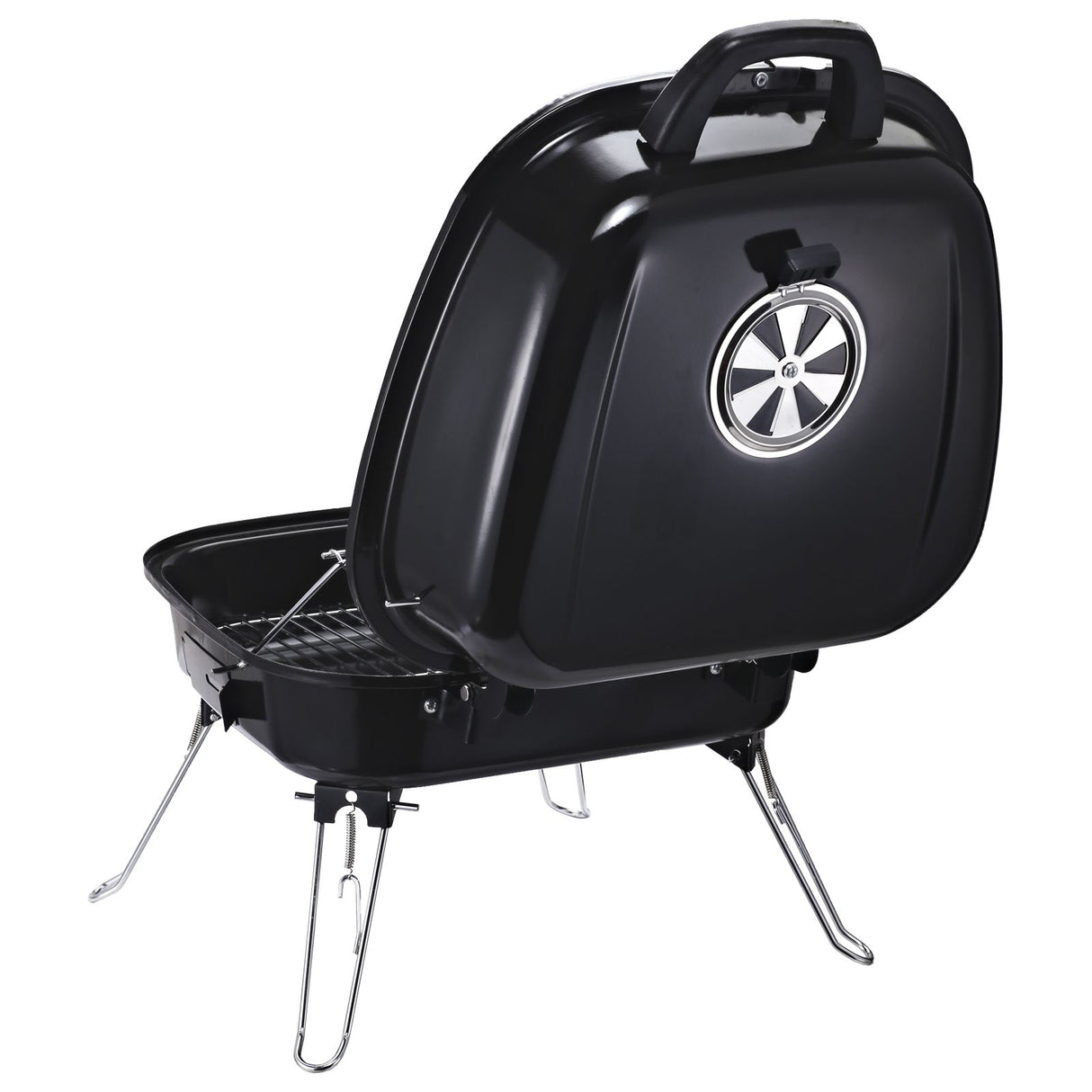 easycomfort easycomfort mini barbecue da viaggio con coperchio e gambe pieghevoli ean 8054111845113