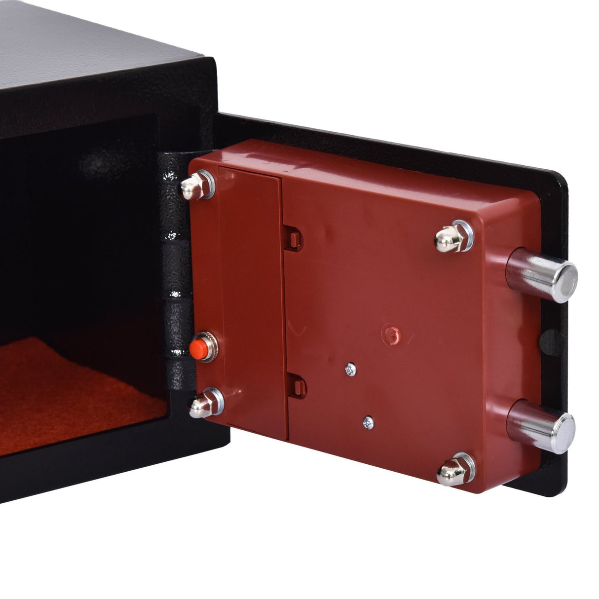 easycomfort easycomfort mini cassaforte elettronica con combinazione e chiavi di emergenza in acciaio con fissaggio a muro 23x17x17cm nero