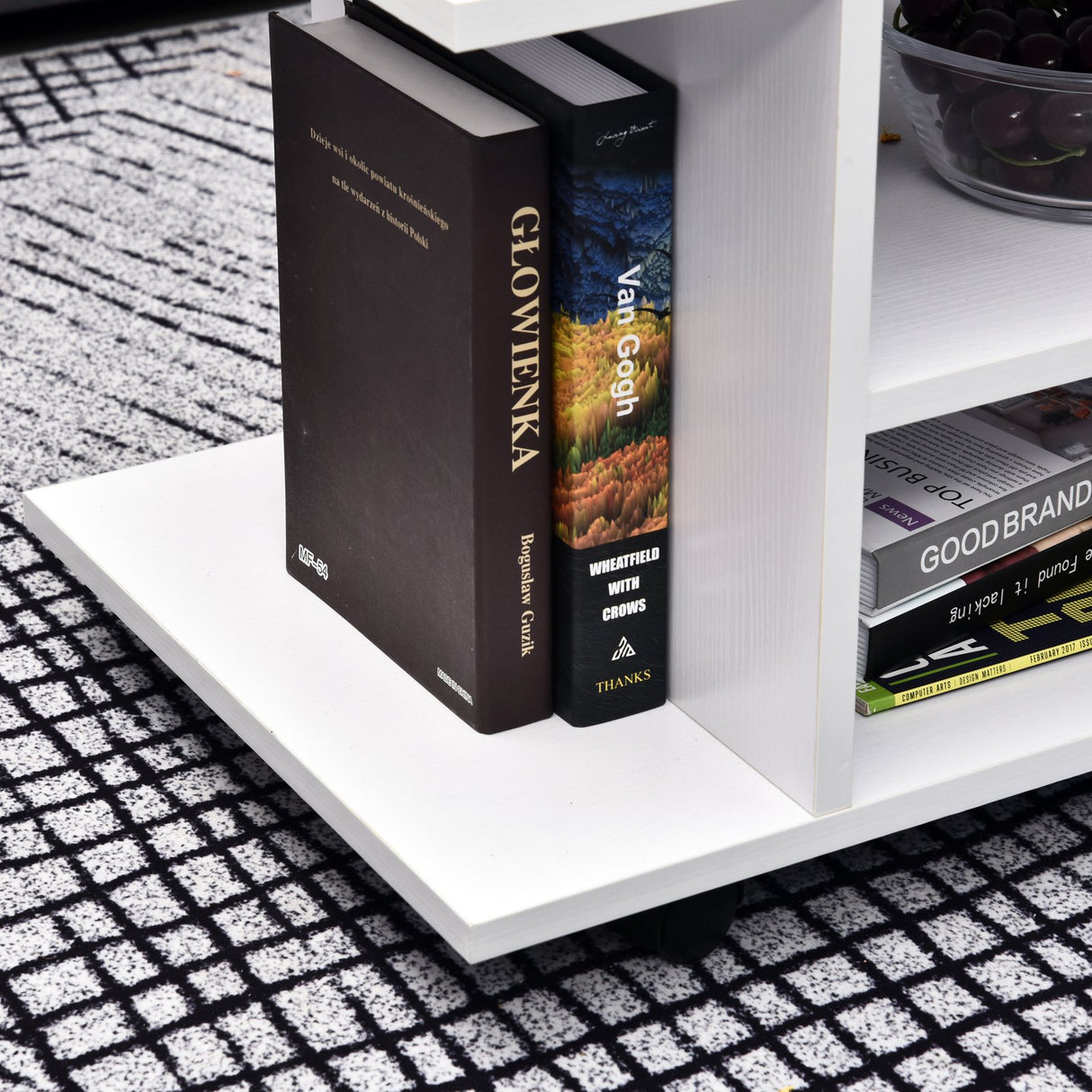 easycomfort easycomfort mobile porta tv in legno con ruote bianco 80x40x40cm ean 8054111844512