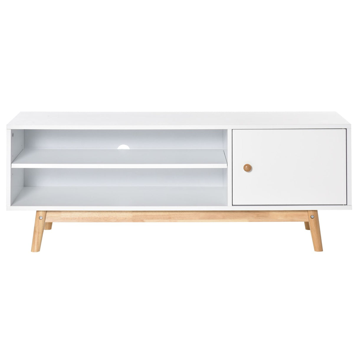 easycomfort easycomfort mobile tv con vani aperti e base rialzata tv fino 50 120x39 5x44 5cm bianco