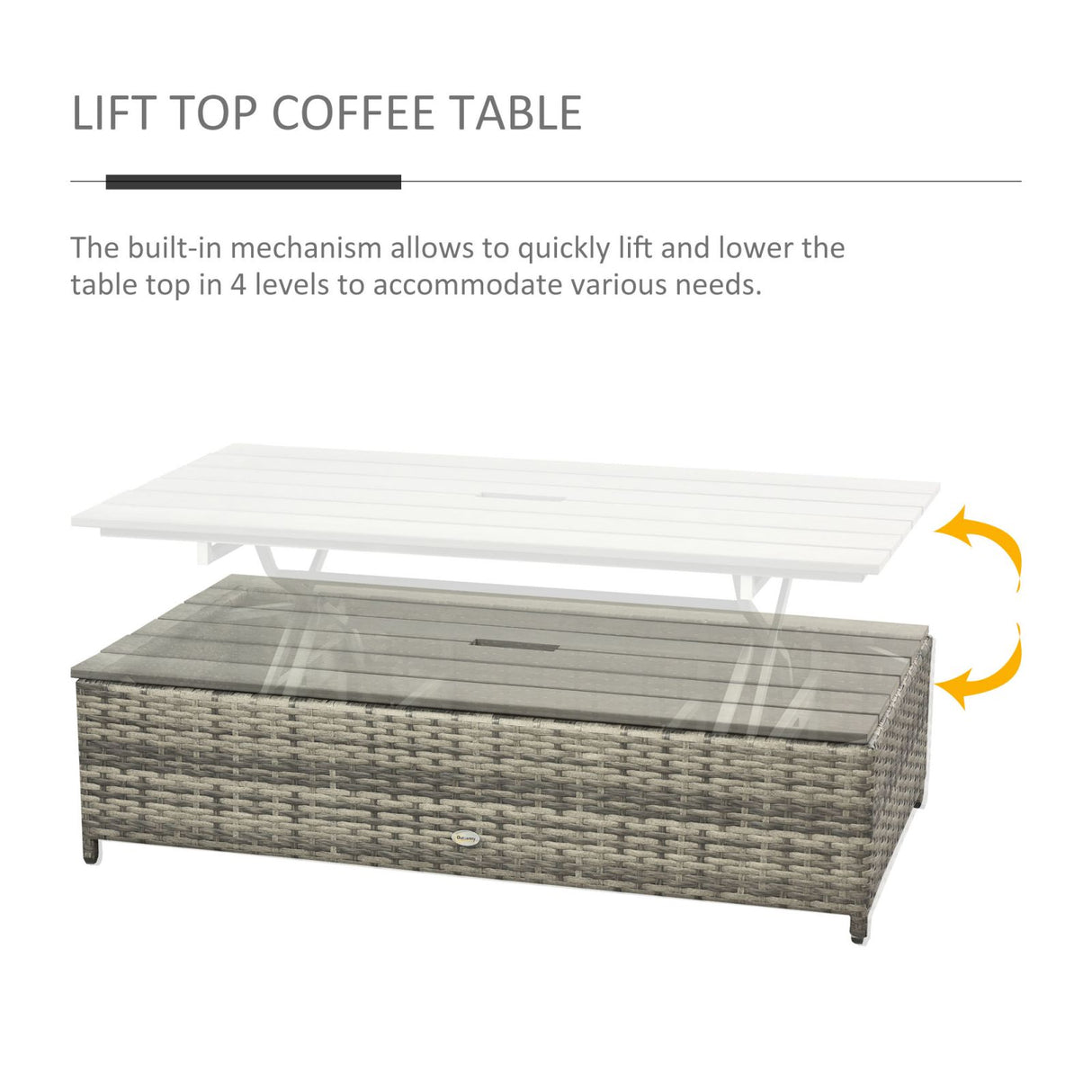 easycomfort easycomfort mobili da giardino in pe rattan salotto da esterno set 4 pezzi con divano tavolino regolabile e pouf grigio ean 8055776914770